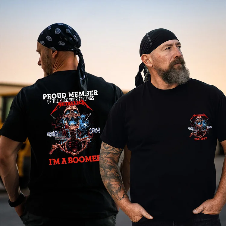  Boomer T-Shirt Legendary Metal Hard Rock Band Tee, Custom Year Of Birth T shirt, Cotton Tee Shirt