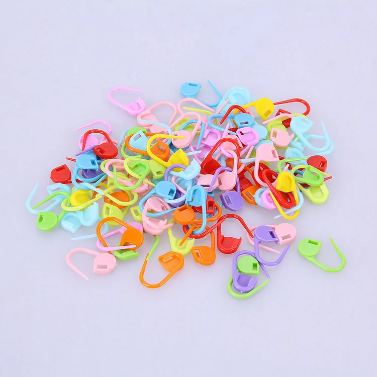 Knitting Tools Plastic Clip Hook Mixed Color Crochet Markers (100pcs)-137836