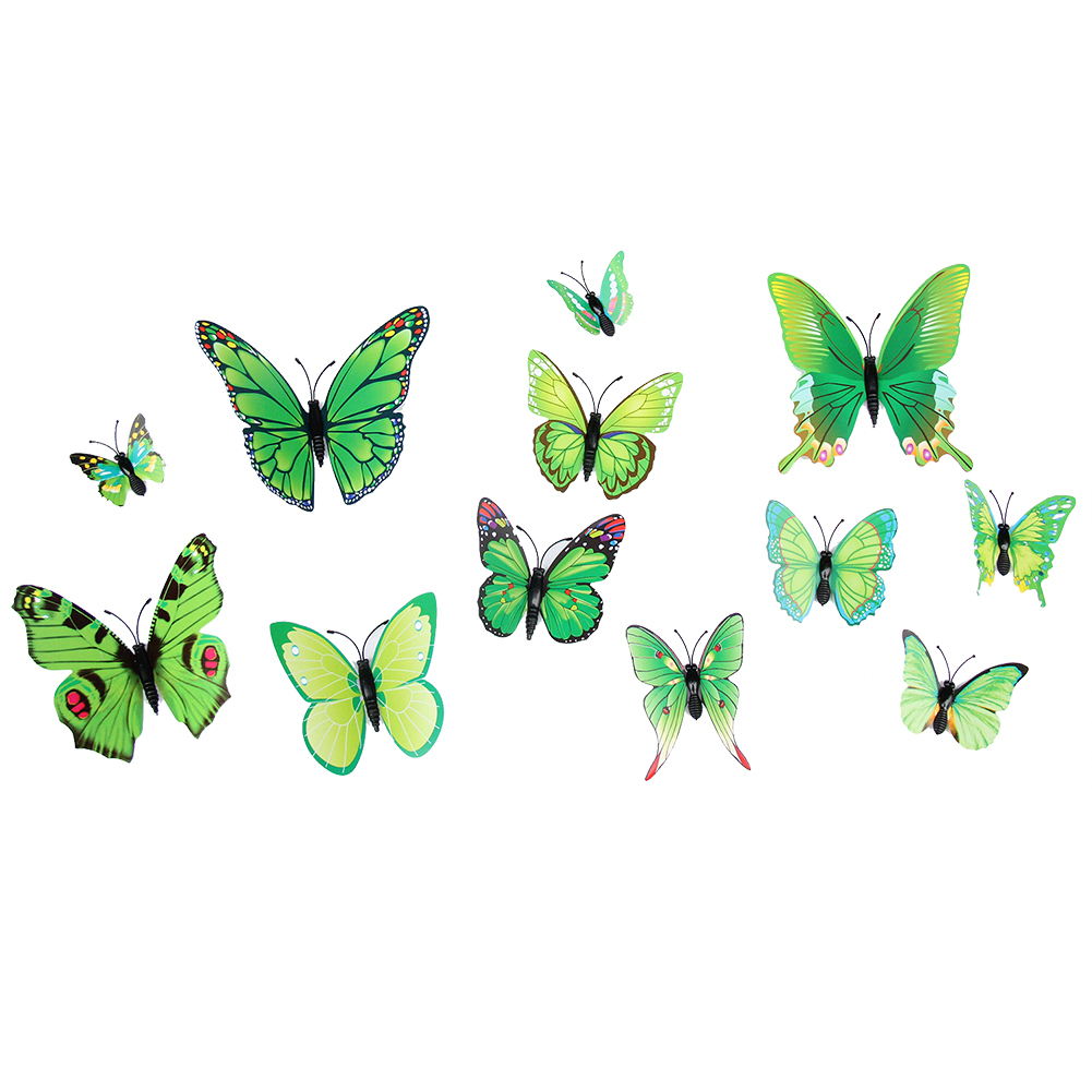 

36pcs Fridge Magnet Sticker 3D Butterfly Adhesive Wall Stickers Home Decor, White, 501 Original