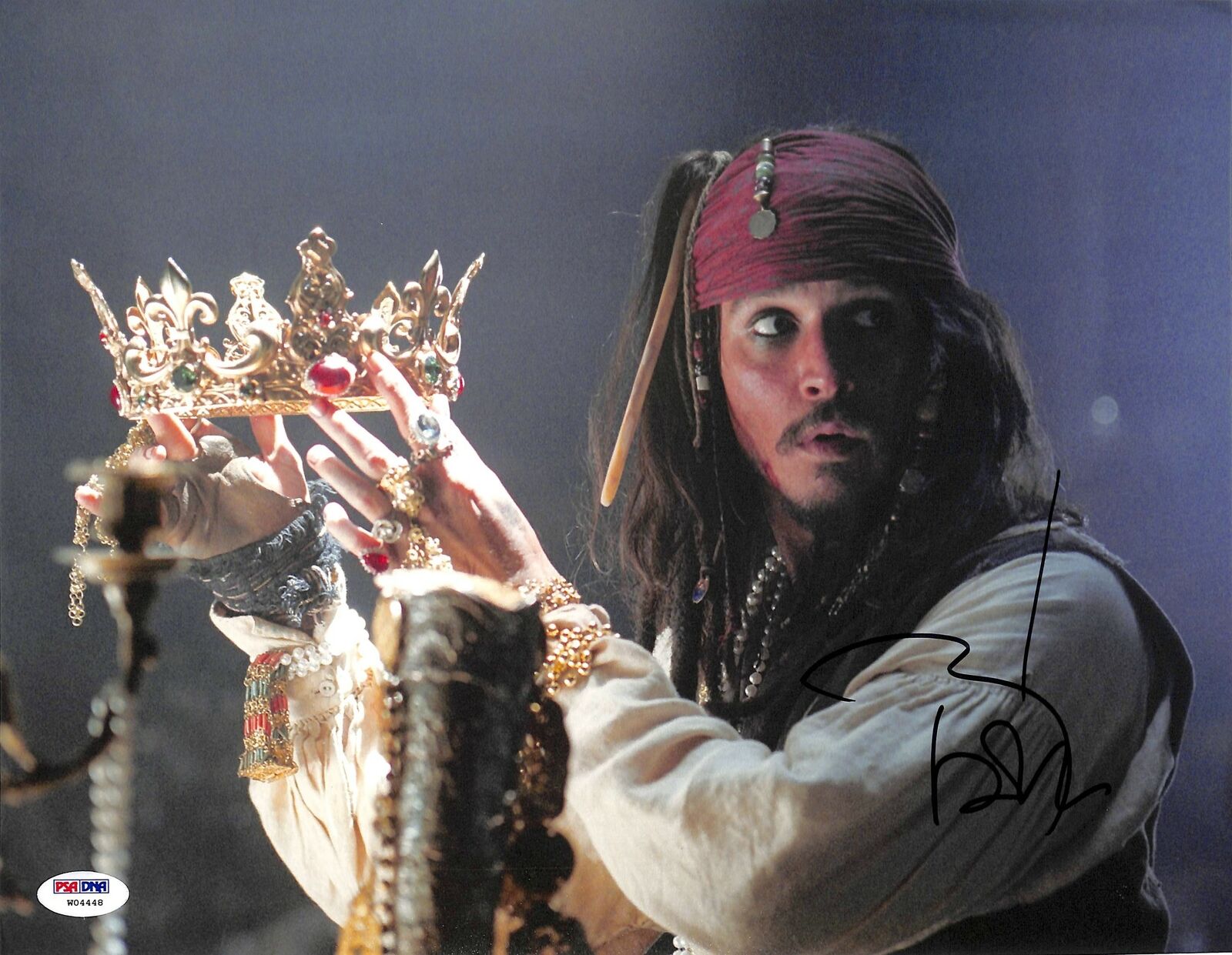 Johnny Depp Pirates Of The Caribbean Signed 11x14 Graded 10! Photo Poster painting PSA #W04448