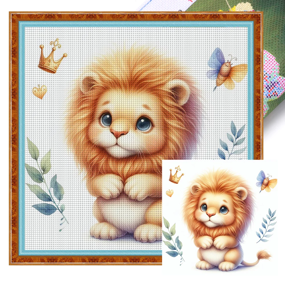 11CT Stamped Cross Stitch Pillowcase - Sleeping Panda(Canvas|45*45CM) - Eco-Friendly Cotton Thread
