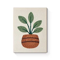 Verdant Potted Plant - Punch Needle