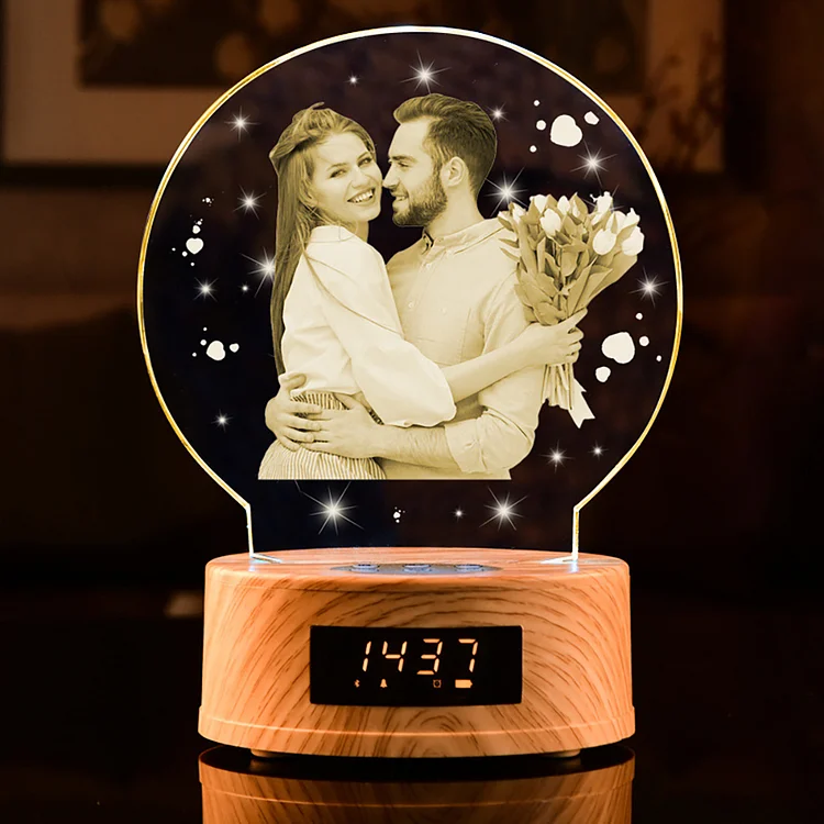 Custom Photo Bluetooth Speaker 7 Colors Night Lights