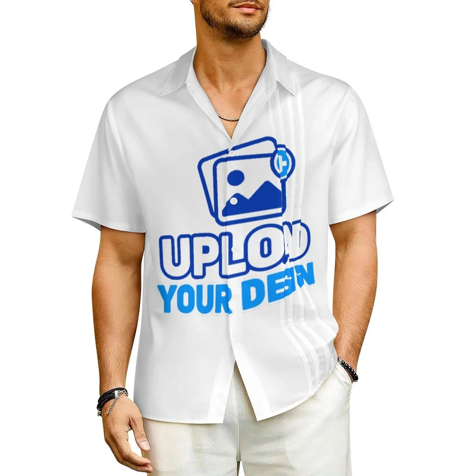 Men's Short Sleeve Shirt custom product view 8