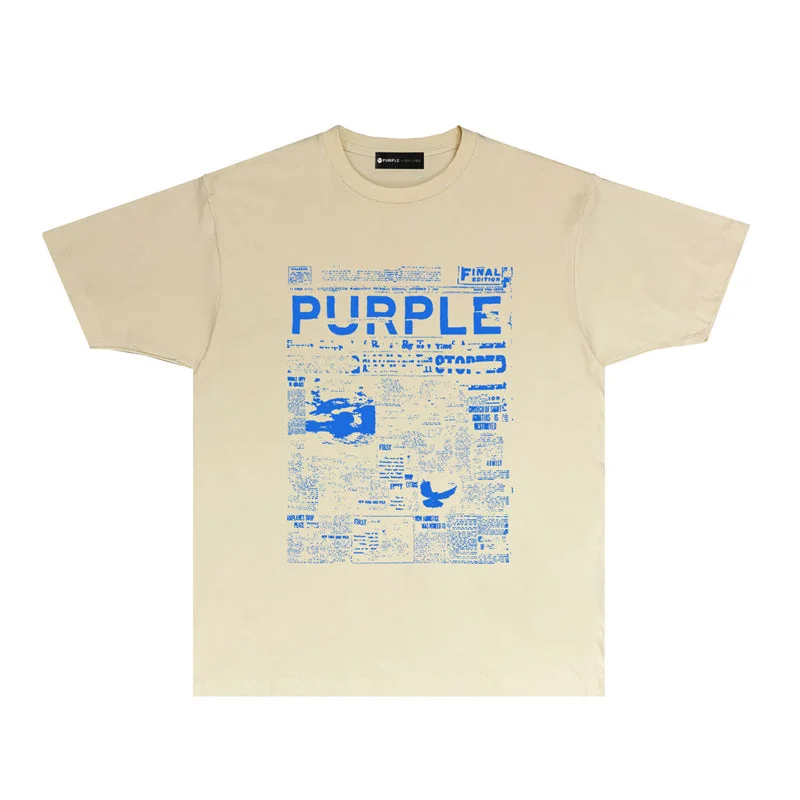 Purple 2023 new fashion T-shirt short sleeves