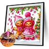 Snow Gingerbread Man - Crystal Rhinestone Diamond Painting