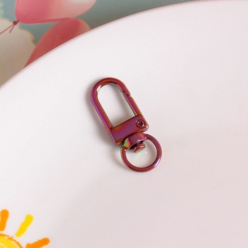 UV Colorful Metal Door Buckle Buckle Schoolbag Hanging Keychain DIY Handmade Jewelry Accessories Beaded Mobile Phone Chain Material