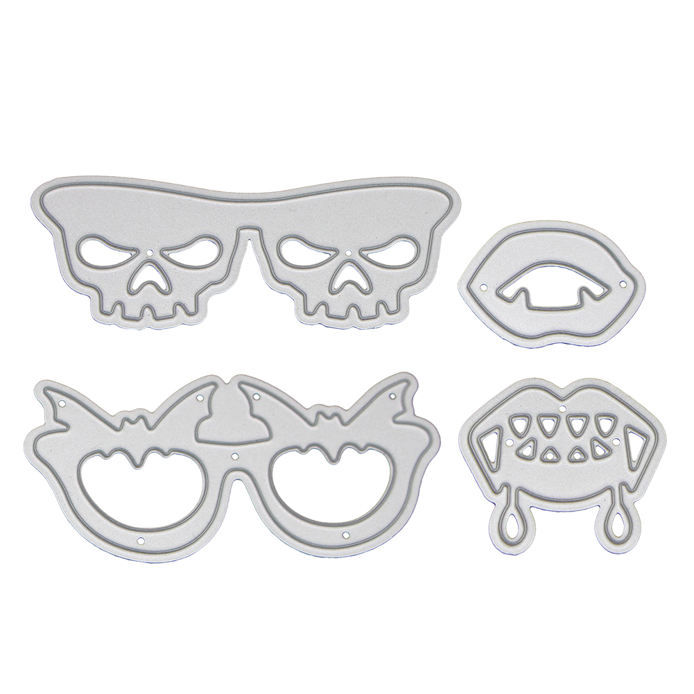

4pcs Glasses Mouth Cutting Die Stencil Paper Card Embossing Scrapbook Album-149860, 501 Original