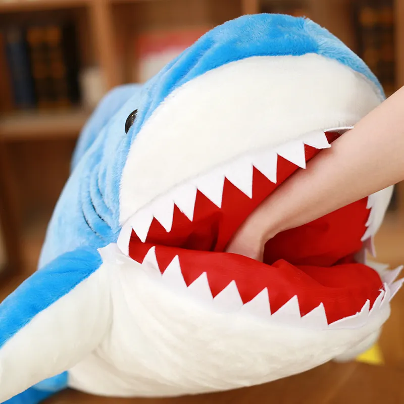 Cute Cartoon Shark Plush Pillow for Home Decor