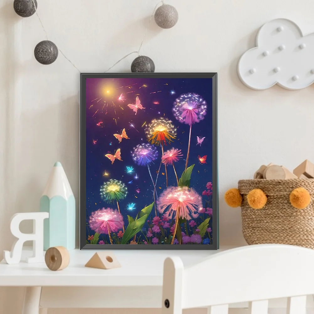 Full Round Diamond Painting 30*40cm - Colorful Dandelions