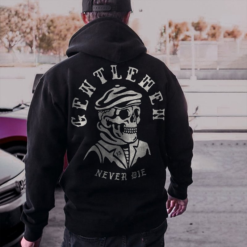 UPRANDY Gentleman Never Die Printed Men's Hoodie -  UPRANDY
