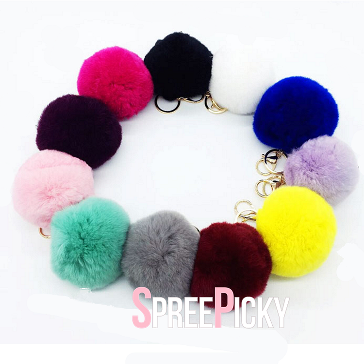 13 Colors Kawaii Fluffy PomPom Key Chain SP1710732