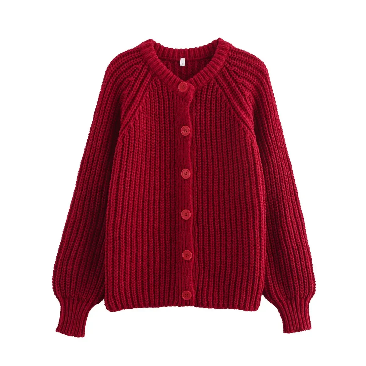 2025 Spring Sweater Women Cardigan Long Sleeve Solid Red Casual Elegant Sweaters Coat Female Warm Autumn Sweater Girl Clothes