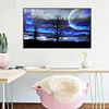 (60*35cm)Blue Sky Tree - Round AB Drill Diamond Painting