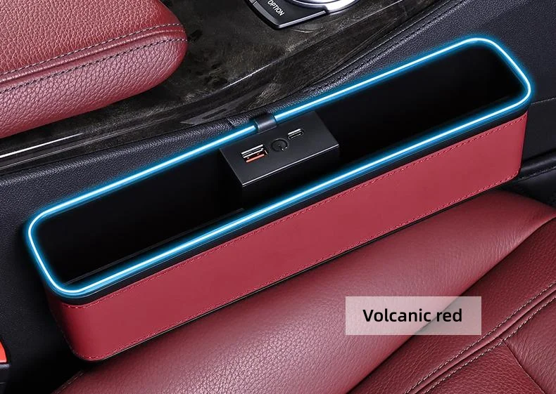 Colorful LED light car gap storage box