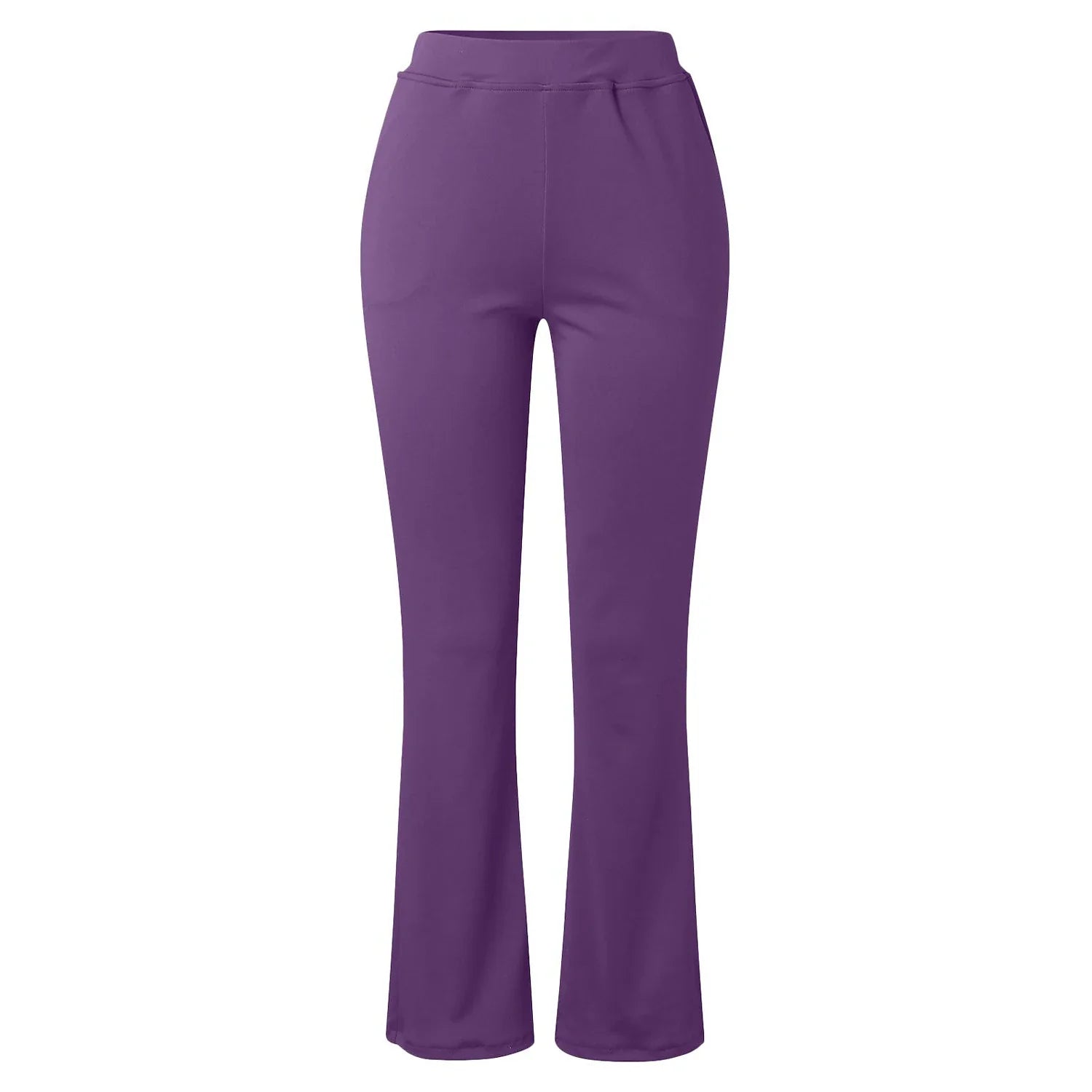 Womens Dress Work Casual Pants Trousers Straight Full Length Pocket Stretchy Daily Black