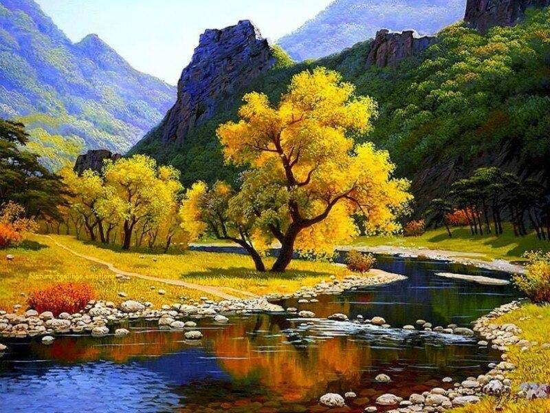 

Autumn Nature View – Paint By Numbers - 40*50CM, 501 Original