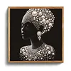 Pearl Headwrap Black Lady Special Shaped 5D DIY Partial Drill Diamond Art Kit 30x30cm Diamonds Dots Gem Art Kits for Adults Home Decor