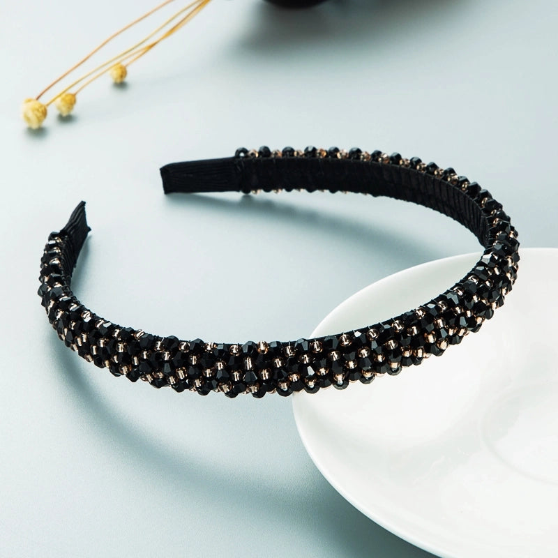Women’s Casual Vacation Classic Style Color Block Alloy Rhinestone Glass Inlay Rhinestones Hair Band
