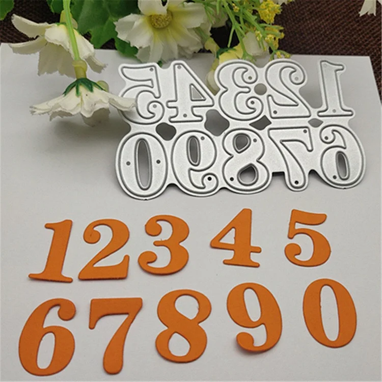 1 Set 0-9 Numbers words Metal Cutting Dies Stencils For DIY Scrapbooking Decorative Embossing Handcraft Die Cutting Template