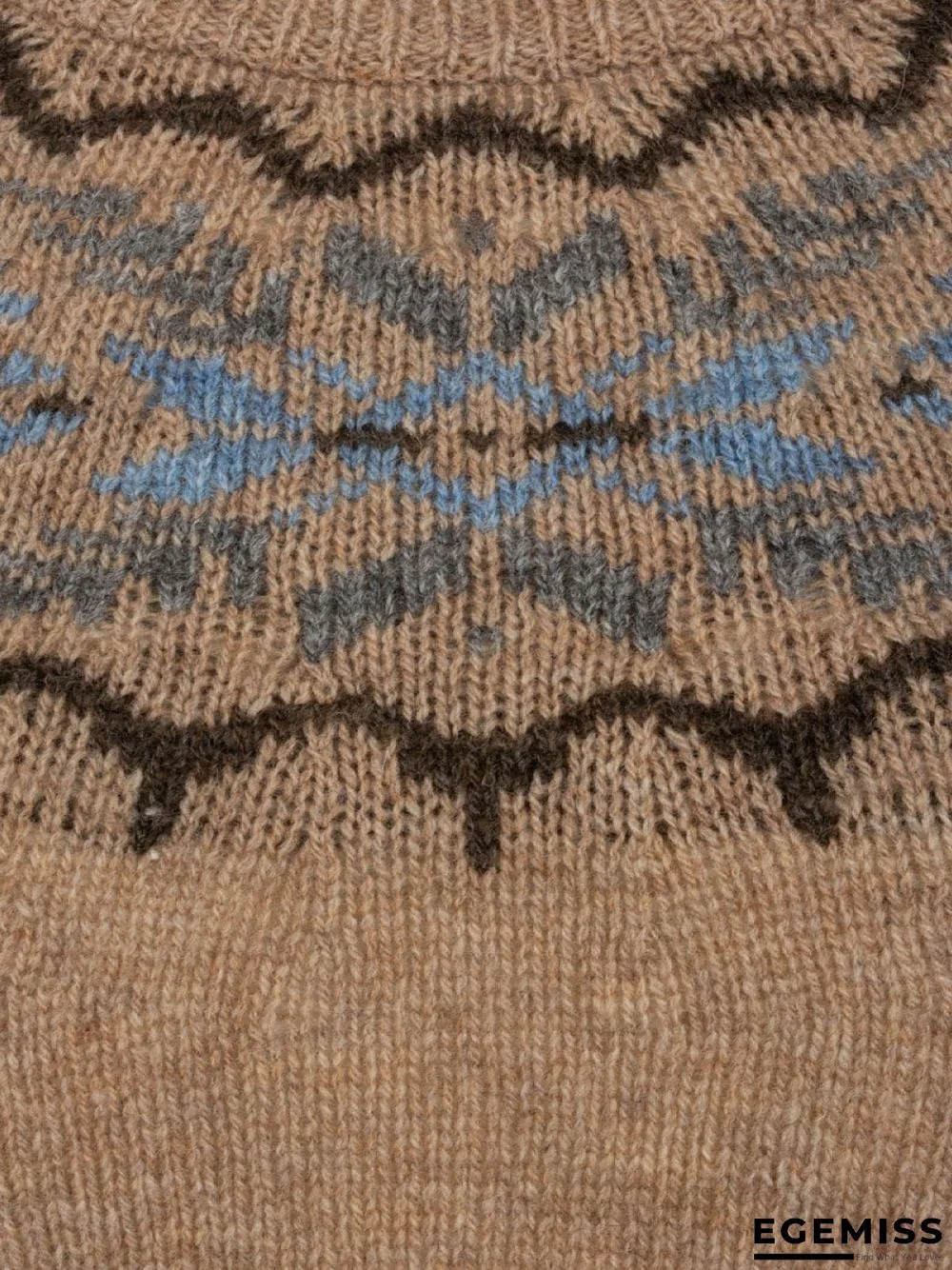 Apricot Ombre/tie-Dye Long Sleeve Knitted plus size Sweater | EGEMISS