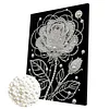 DIY Pearl Painting Rose for Home Wall Decor with Frame(30x40cm)