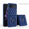 2022 Luxury Argyle Leather Cover With Ring Holder For Samsung Galaxy Z Fold 3 Flip 3 5G