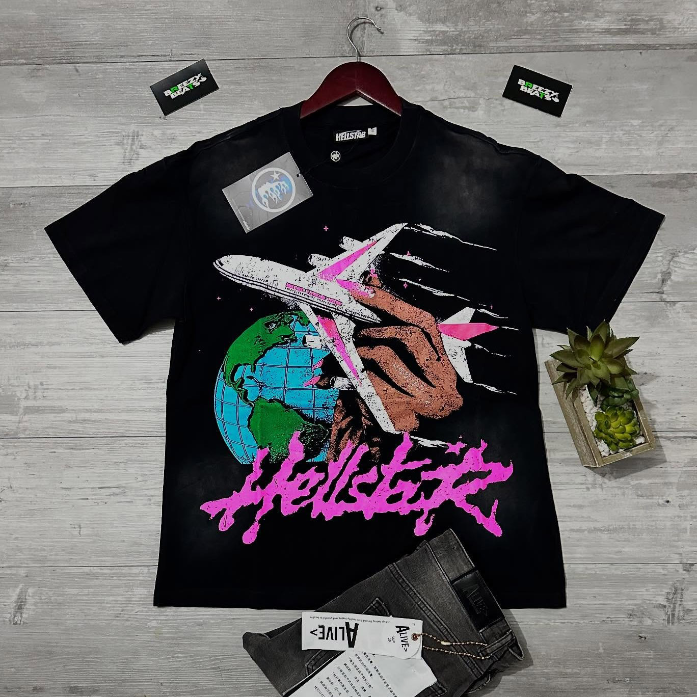 Hellstar Earth Plane Cotton Short Sleeve T-Shirt
