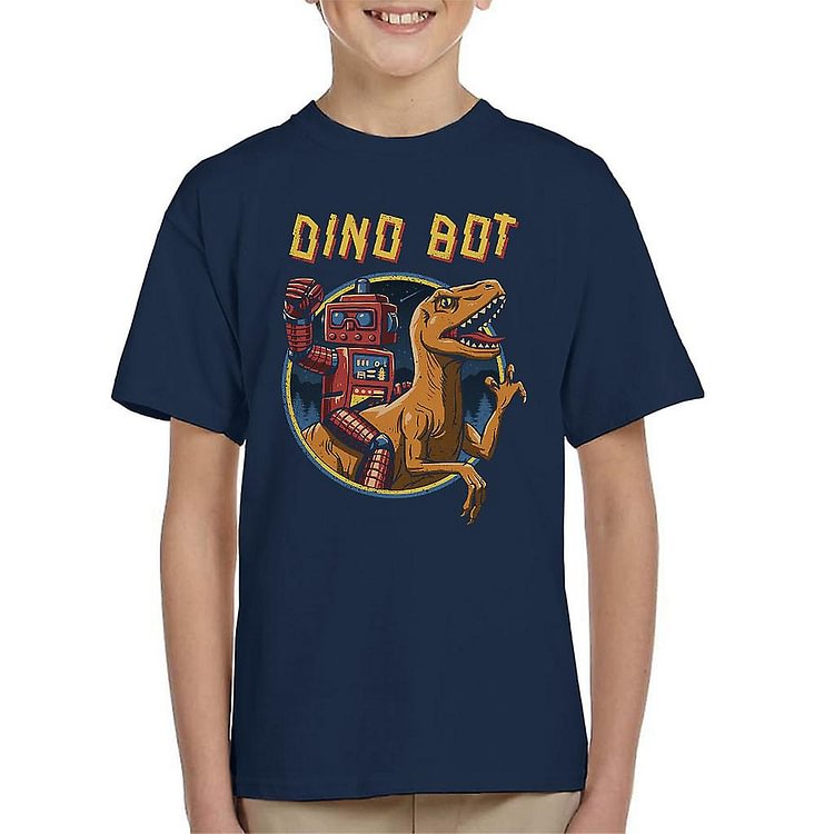 Dino Bot Velociraptor Kid's T-Shirt