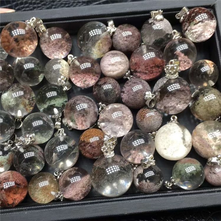 Letclo™ Natural Ghost Phantom Quartz Pendant / Ring letclo Letclo