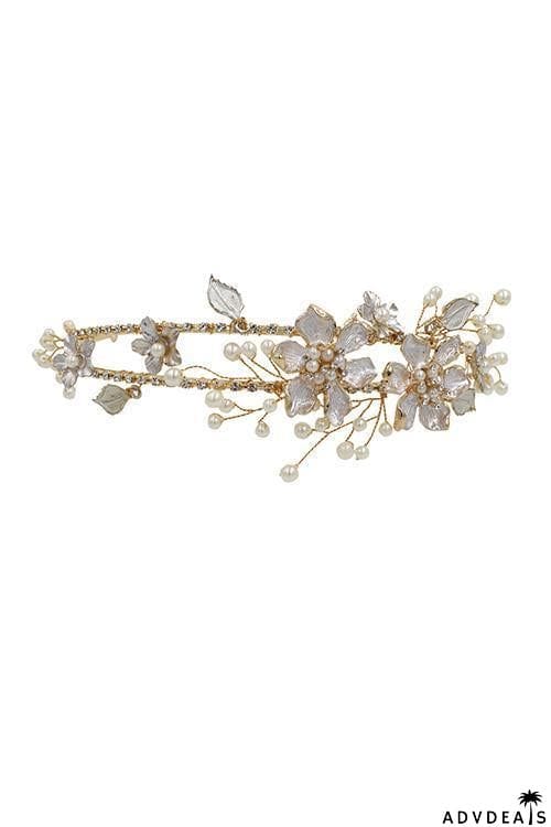 Pearl Rhinestone Flower Headband