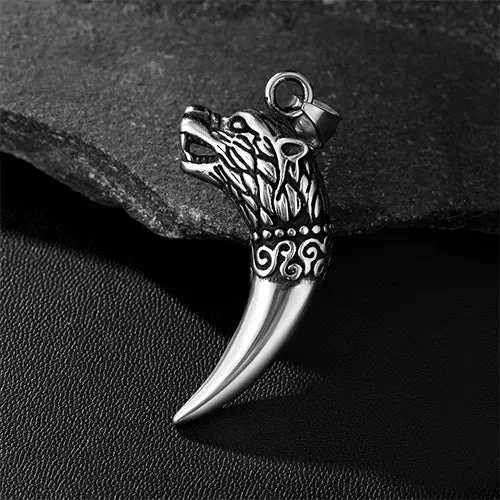 Vintage Wolf Tooth Stainless Steel Pendant