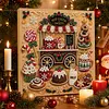 (20x20cm)Candy Cart DIY Pearl Painting Art With Inner Wooden Framed Kit