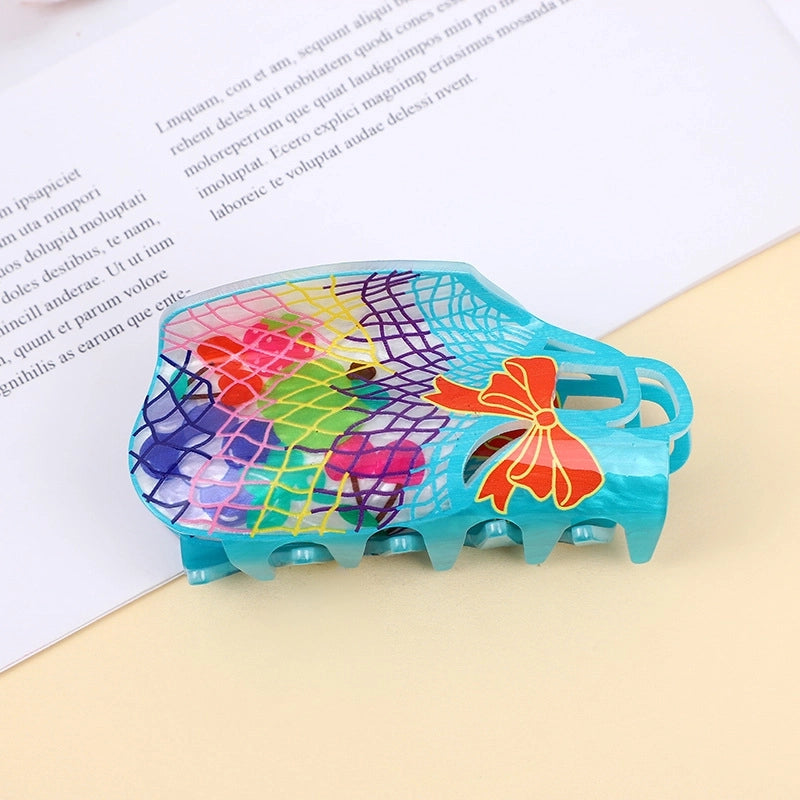 Acetate Acrylic Temperament Dopamine Style Women’s Hair Accessories Headdress Fashion Double-sided Printing One-piece Large Gripper