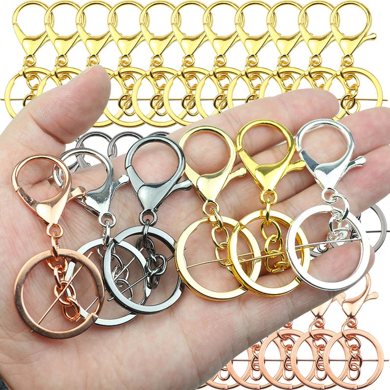 5 PCS/Package 30*65mm Alloy Solid Color Polished Jewelry Buckle Lobster Clasp Keychain Jewelry Accessories