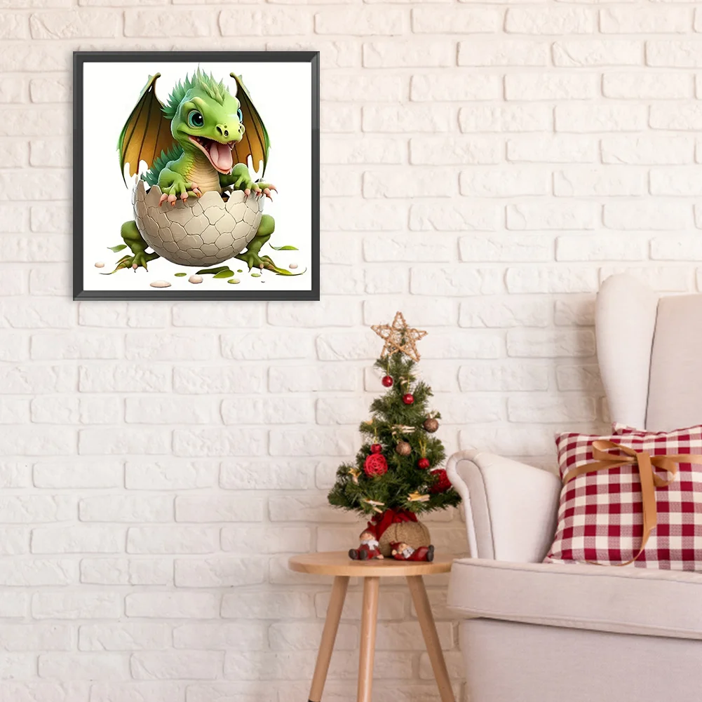 Full Round Diamond Painting 30*30cm - Little Dragon