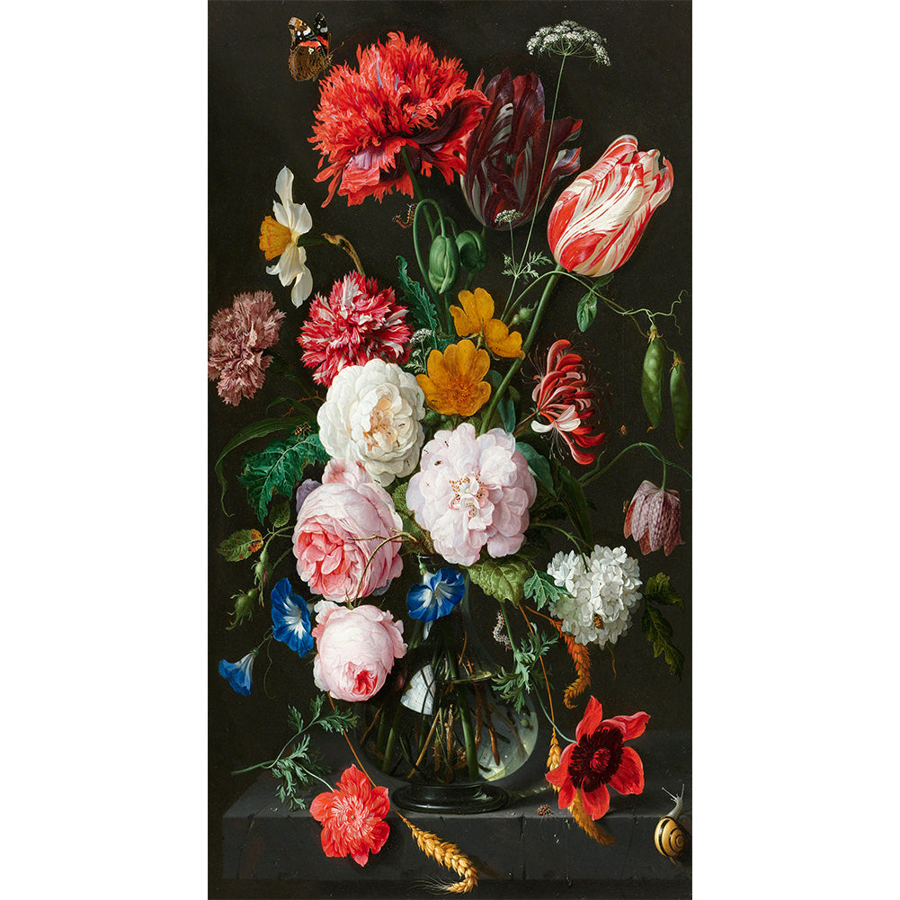 Various Flowers (35*65CM) 11CT Counted Cross Stitch gbfke