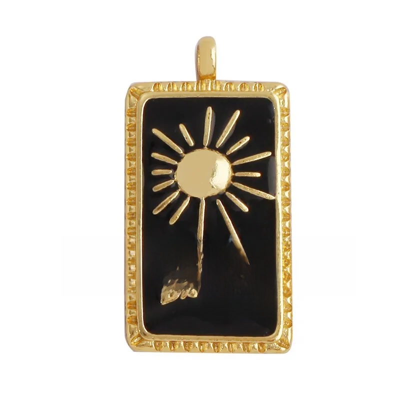 1 Piece 12 * 23mm 15*15mm 5*12mm Hole 5~5.9mm Half 925 Silver Zircon Sun Moon Pendant Jewelry Accessories