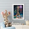 Diamond Painting -DIY Round Drill City Tower and Fireworks Festival(50X40CM)