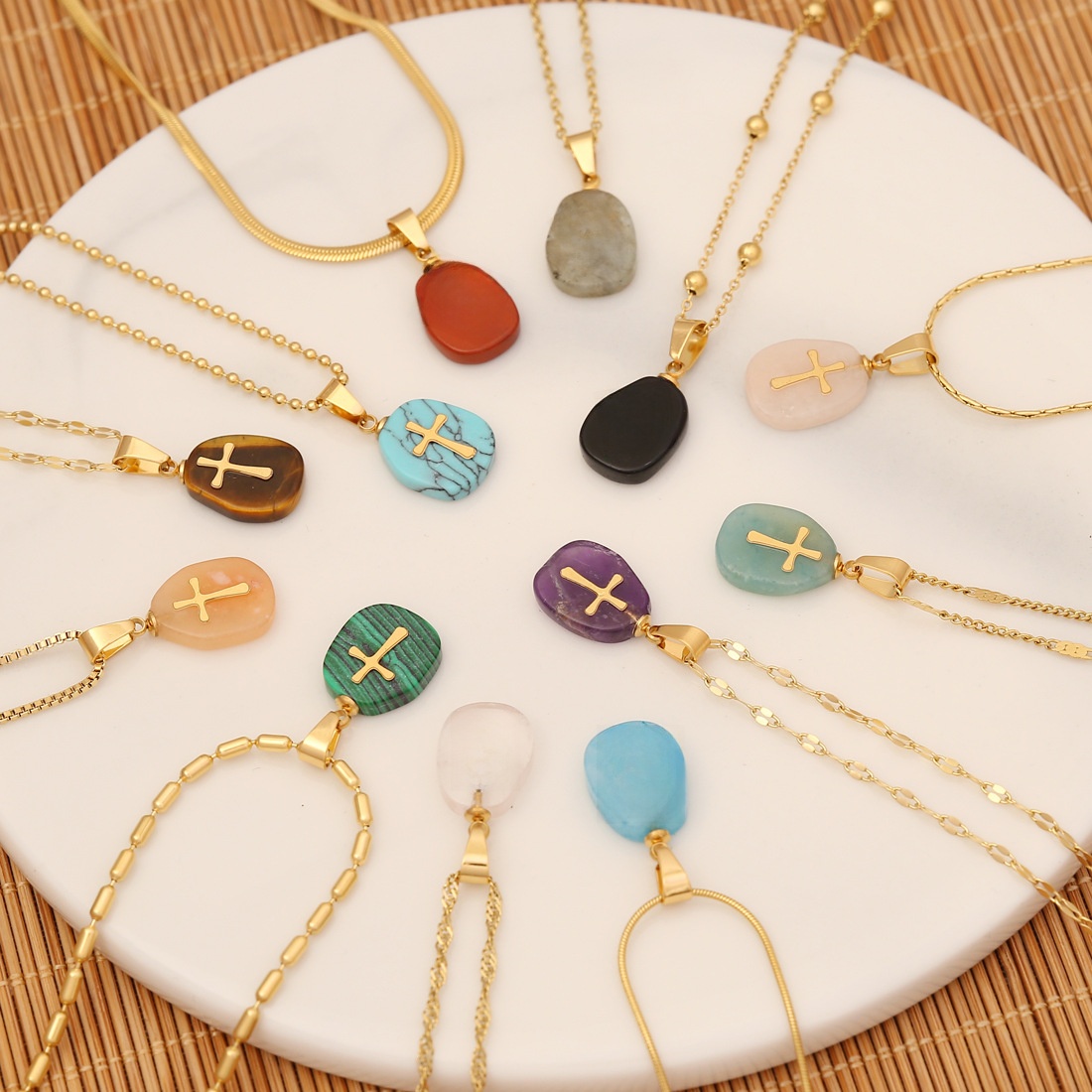 Cross Stainless Steel Electroplating Pendants