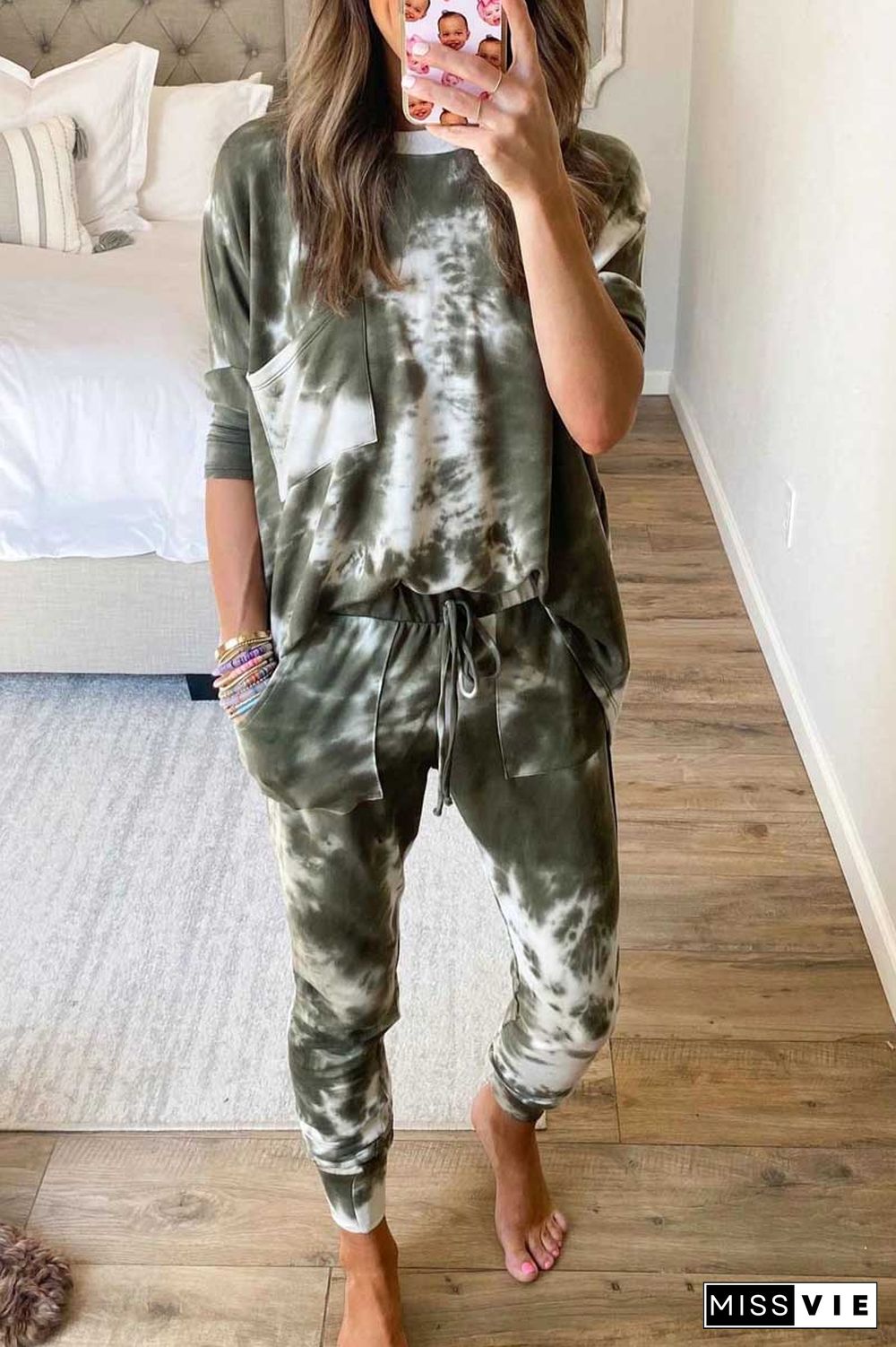 Fashion Casual Tie-Dye Sports Set