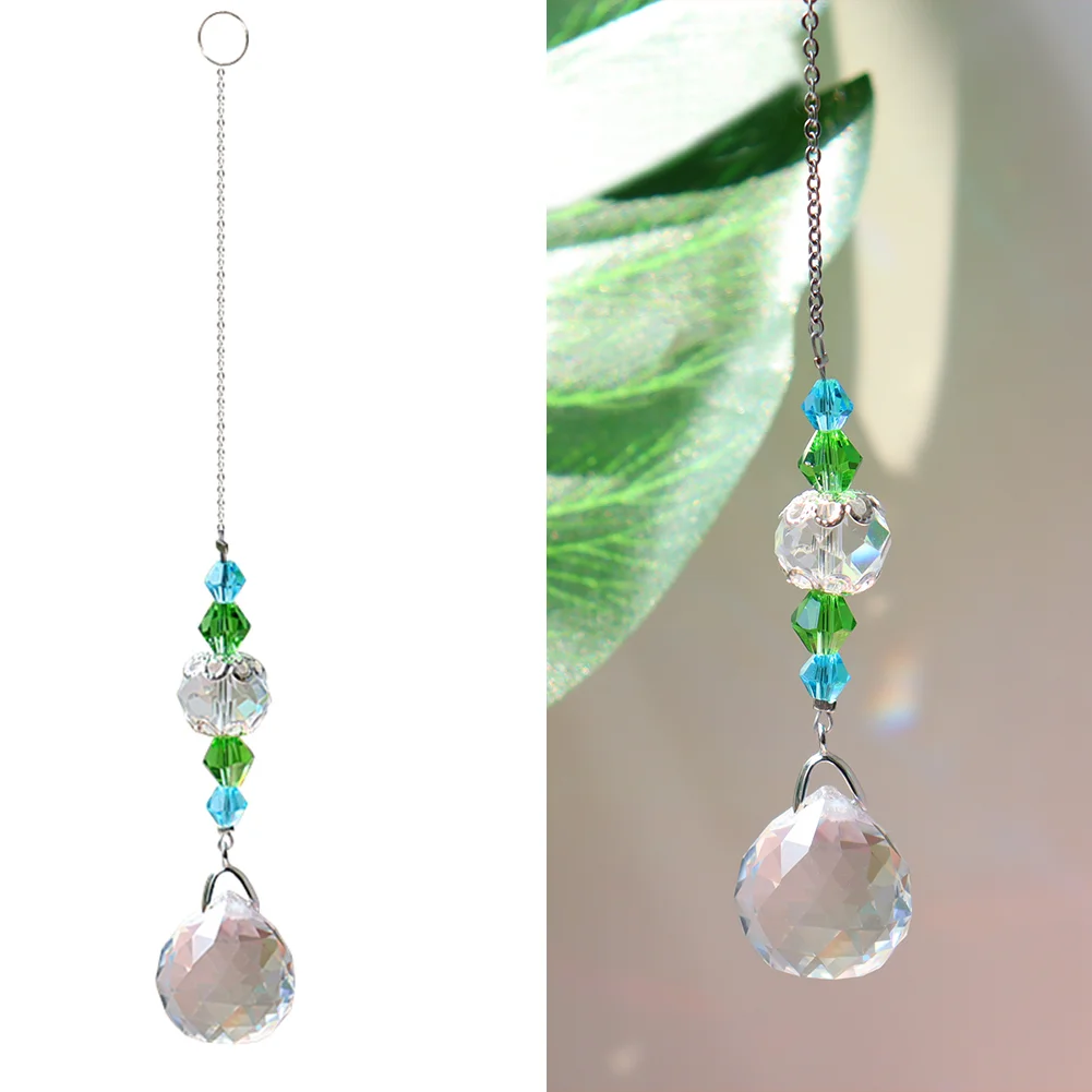 DIY Crystal Glass Clear Chandelier Pendant Faceted Prism Part Hanging Decor