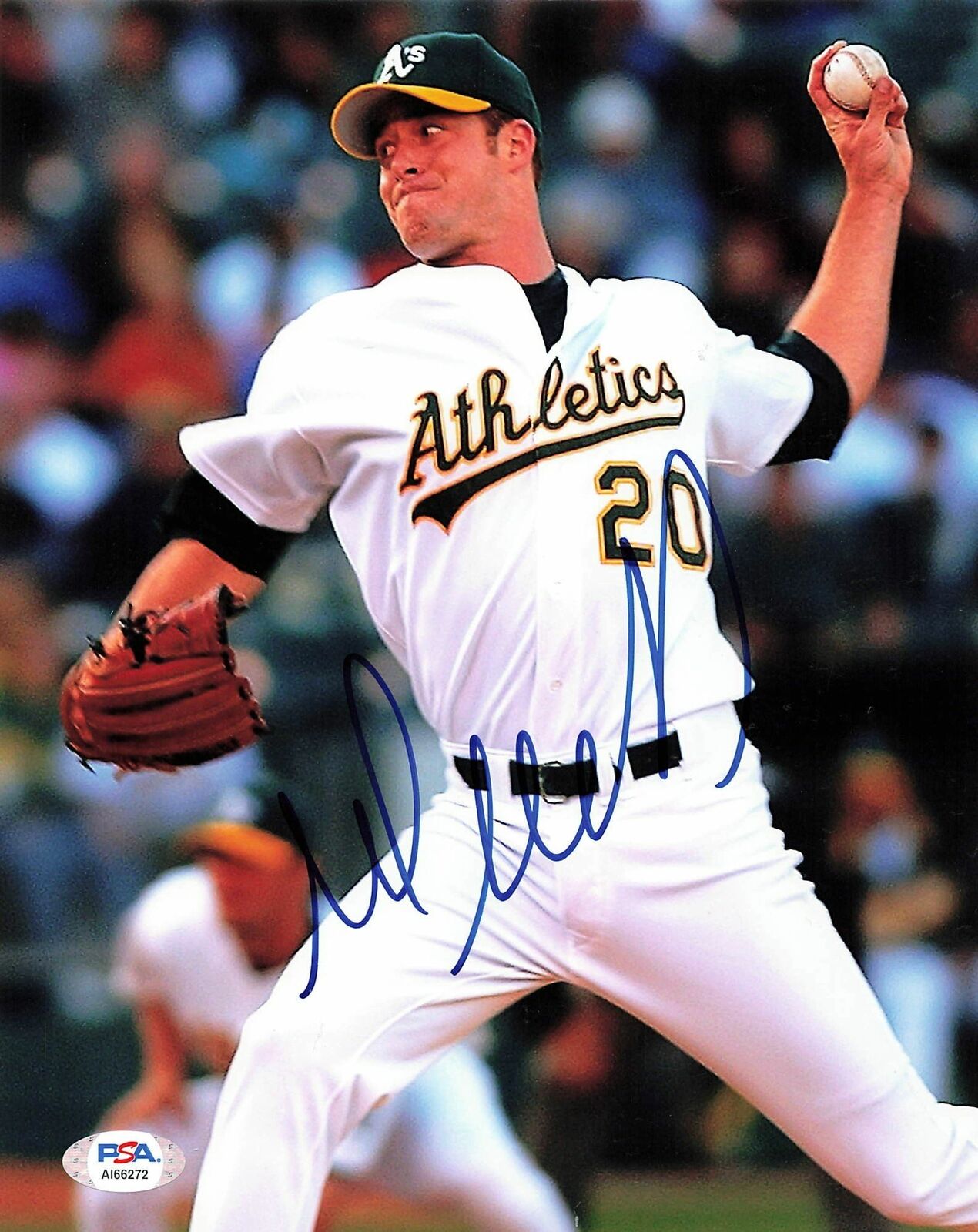 Mark Mulder signed 8x10 Photo Poster painting PSA/DNA Oakland Athletics Autographed