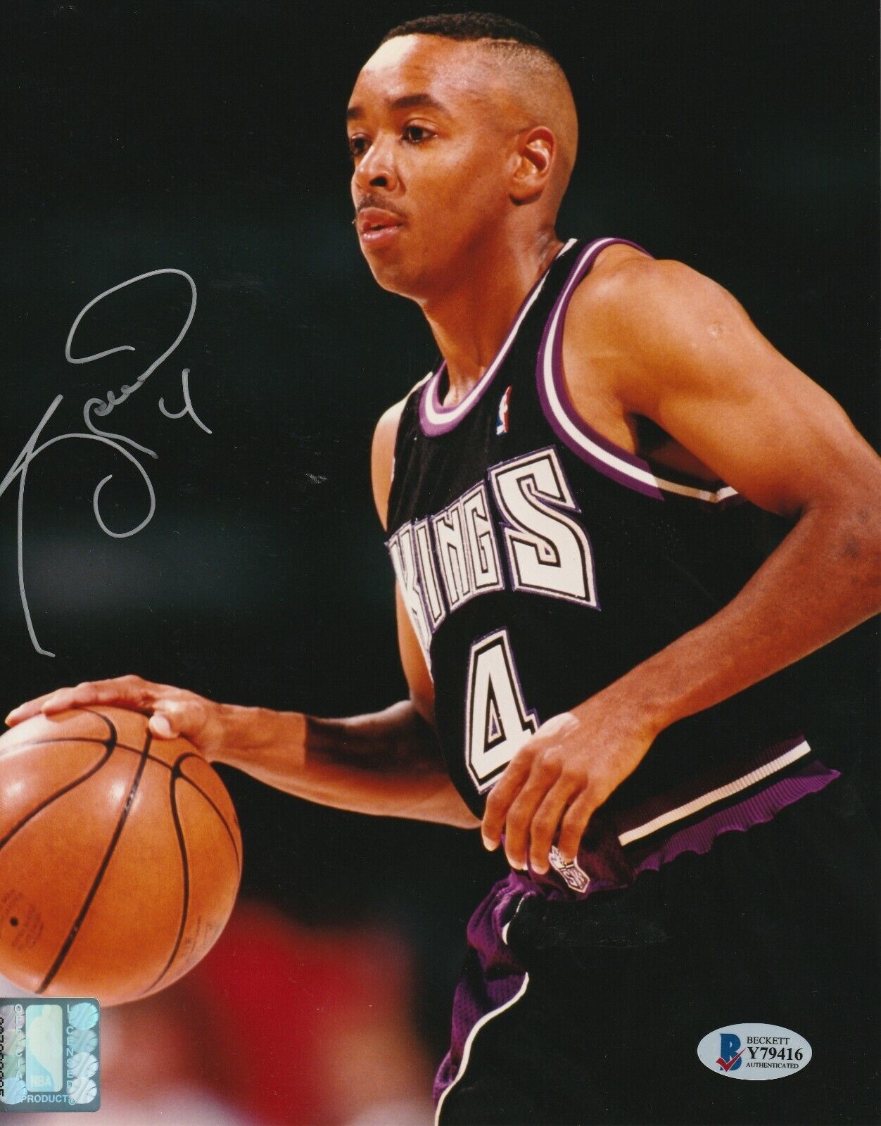 SPUD WEBB Signed Sacramento KINGS 8x10 Photo Poster painting with Beckett COA