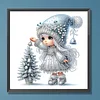 Snow Girl - Diamond Painting - Partial Special Shaped Drill(Canvas|30*30cm)