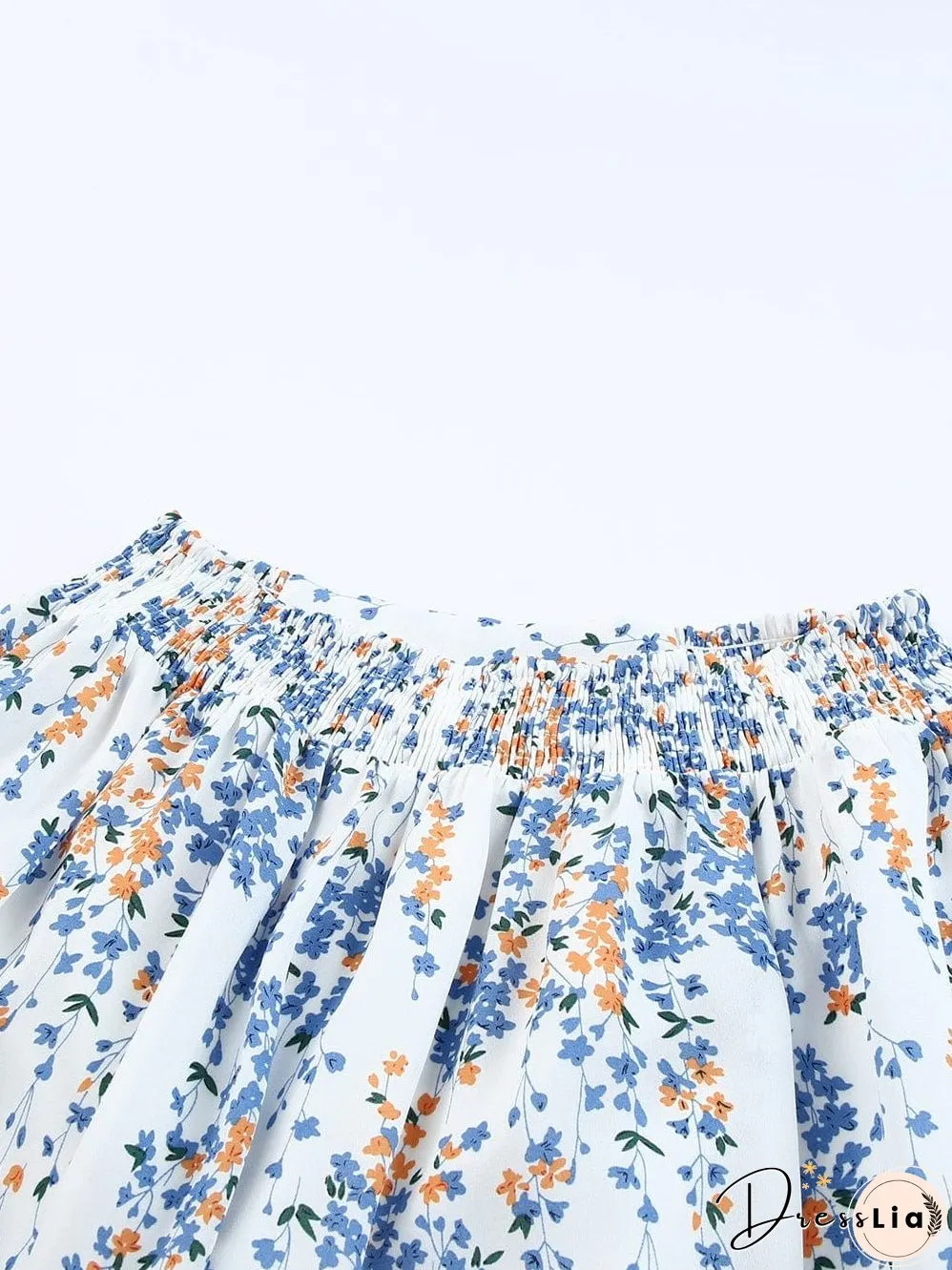 Floral White Bohemian Chic Two Piece Maxi Dress Set
