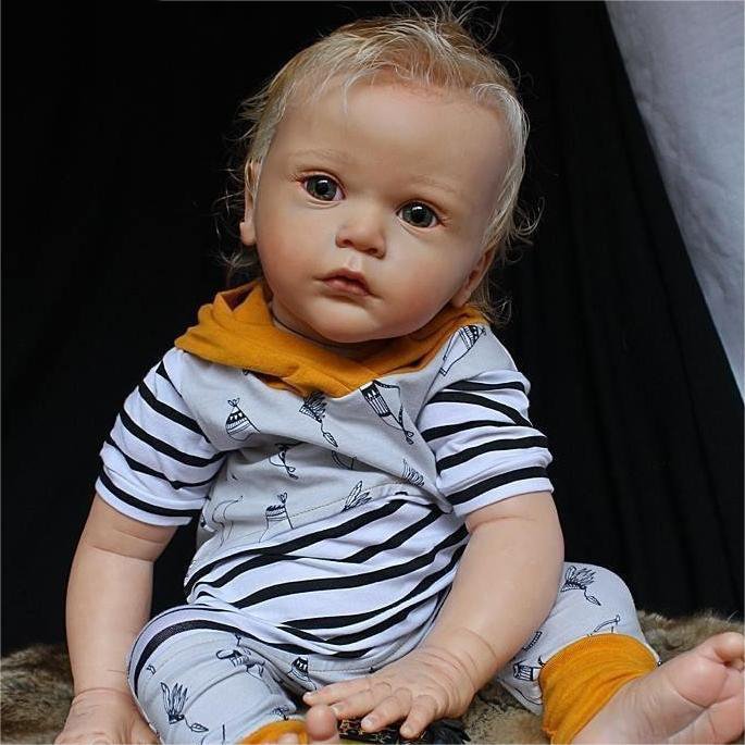 20'' Lifelike Dave Reborn Toddler Body Baby Doll Boy With Blue Eyes Minibabydolls® Minibabydolls®