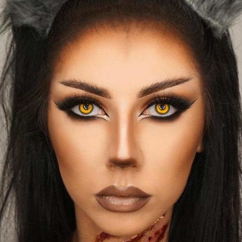 Halloween yellow (12 months) cosmetic contact lenses