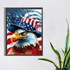 Diamond Painting-DIY Full Round Drill Eagle and Flag