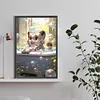 Diamond Painting -DIY Full Square Drill Bubbles and White Tiger(40x60cm)